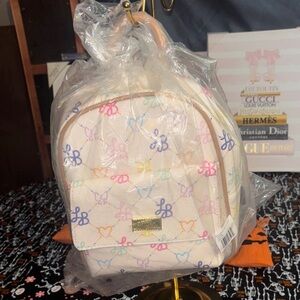 NWT Betsey Johnson Colorful Monogram Mini Backpack